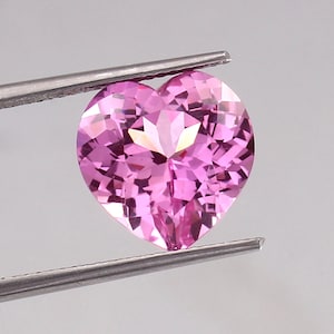 AAA Grade einwandfreier Ceylon rosa Saphir loser Herz Edelstein geschnitten, schöne Luster Qualität Modeschmuck & Ring Herstellung Produkt 12 x 12 MM