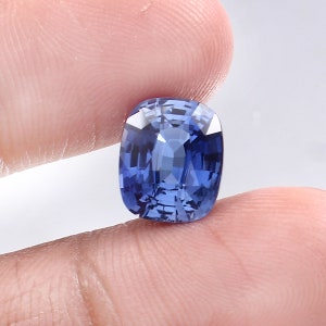 AAA Flawless Ceylon Royal Blue Sapphire Loose Cushion Gemstone Cut, Ceylon Cut Sapphire Cut,Top Quality Jewelry Making Tools&Ring Raw 11x9MM