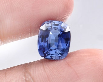 AAA Flawless Ceylon Royal Blue Sapphire Loose Cushion Gemstone Cut, Ceylon Cut Sapphire Cut,Top Quality Jewelry Making Tools&Ring Raw 11x9MM