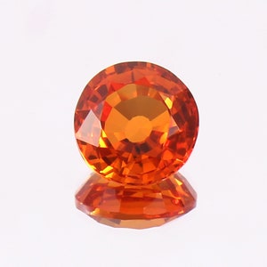 AAA Grade Flawless Ceylon Orange Fanta Sapphire Round Loose Cut Gemstone, Beautifull Unique Fashion Jewelry & Ring Making Product 11x11 MM