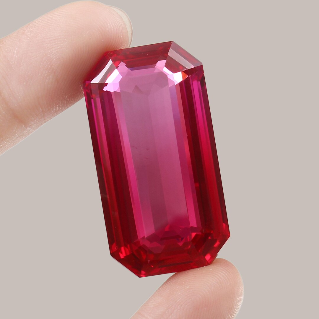 Flawless Mozambique Bi Color Blood Red Ruby Loose Radiant Cut Gemstone ...