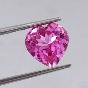 AAA Grade Flawless Ceylon Pink Sapphire Loose Heart Gemstone Cut, Nice Luster Quality Stone Fashion Jewelry & Ring Making Product 10x10 MM