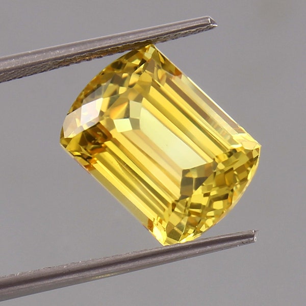 AAA 14x10 MM Flawless Ceylon Yellow Sapphire Loose Mastercut Fancy Cushion Gemstone Quality Loupe Clean, Fashion Jewelry&Ring Making Product