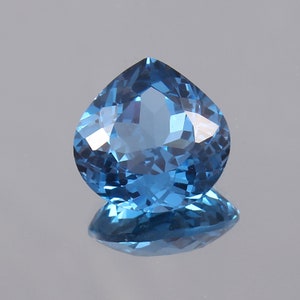 Sky Blue Aquamarine Heart Cut Gemstone: 7x7 mm Jewelry Making