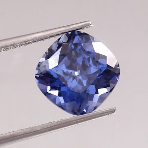 AAA Ceylon koningsblauwe saffier: 10 x 10 mm kussengeslepen edelsteen afbeelding 1