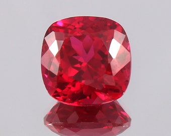 Natural Flawless Mozambique Blood Red Ruby Loose Cushion Gemstone Cut,Beautiful Luster Quality Fashion Jewelry Making Product 10x10 mm