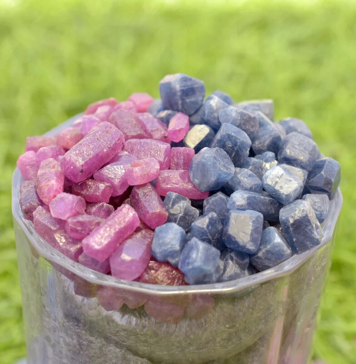 Ruby Stone Stick Natural Blue Sapphire&ruby Mix Lot Rough 5to10mm Loose Gemstone ...