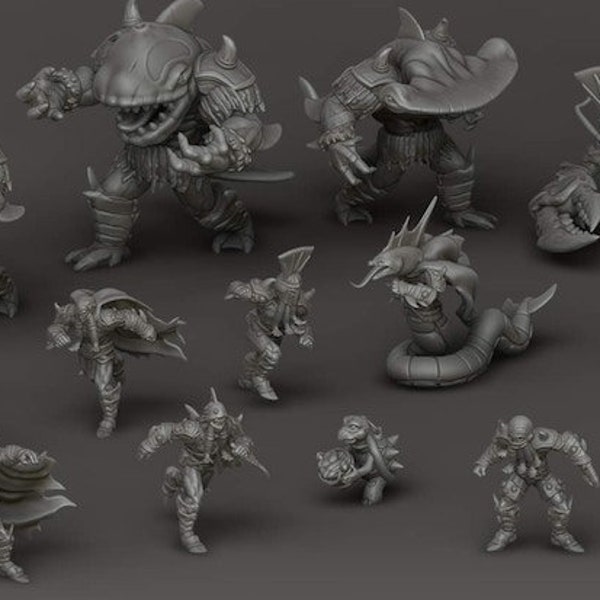 Wave of Woe Fantasy Football Team Unpainted Miniatures 32mm