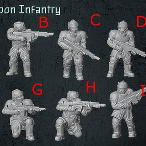 Solaryn Dragoon Infantry Soldier 20pc Army 32mm Unpainted Miniatures for Tabletop Gaming