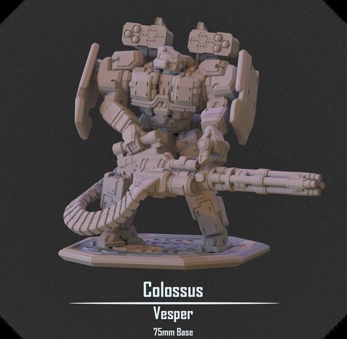 Colossus Heavy Artillery Mech Warrior Vesper Project - Etsy