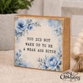 Sarcastic Motivational Shelf Sitter | Funny Adult Wood Block Sign | 3.5” Rustic Desk Decor | Sassy Encouragement Gift | Weak Ass Bitch