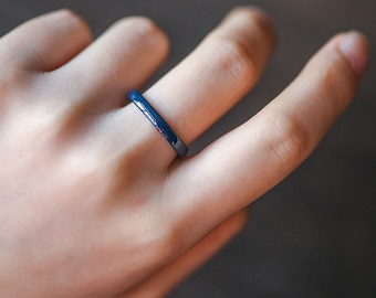Porcelain Ring - minimalist ring - ceramic ring - porcelain jewellery - Wedding Ring - peacock ceramic ring - Hypoallergenic Ring  - Color