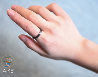 Porcelain Ring - minimalist ring - ceramic ring - porcelain jewellery - ceramic jewellery - black ceramic ring