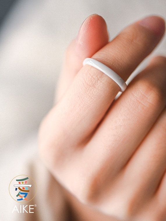 Porcelain Ring Minimalist Ring Ceramic Ring Porcelain Jewellery White Ring Wedding Ring Thumb Ring Hypoallergenic Ring Etsy