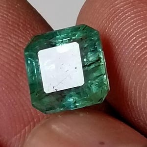Natural Square Cut Zambian Emerald |  2carat | IGITL certified | Loose Green Gem | May Birthstone | Custom Jewelry Stone