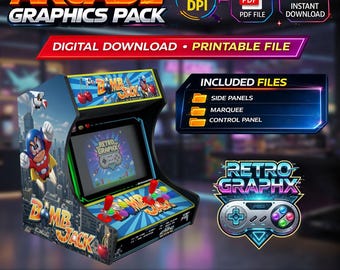 Bomb Jack Arcade Graphics Pack – Bartop Cabinet Artwork (Digital Download)