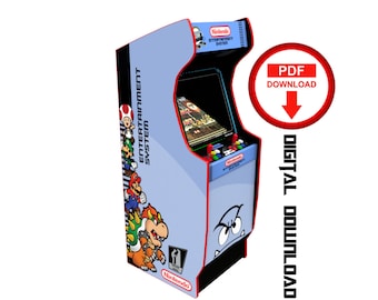 Mario Bros Arcade Cabinet Artwork, Nintendo Graphics (Digital Download)