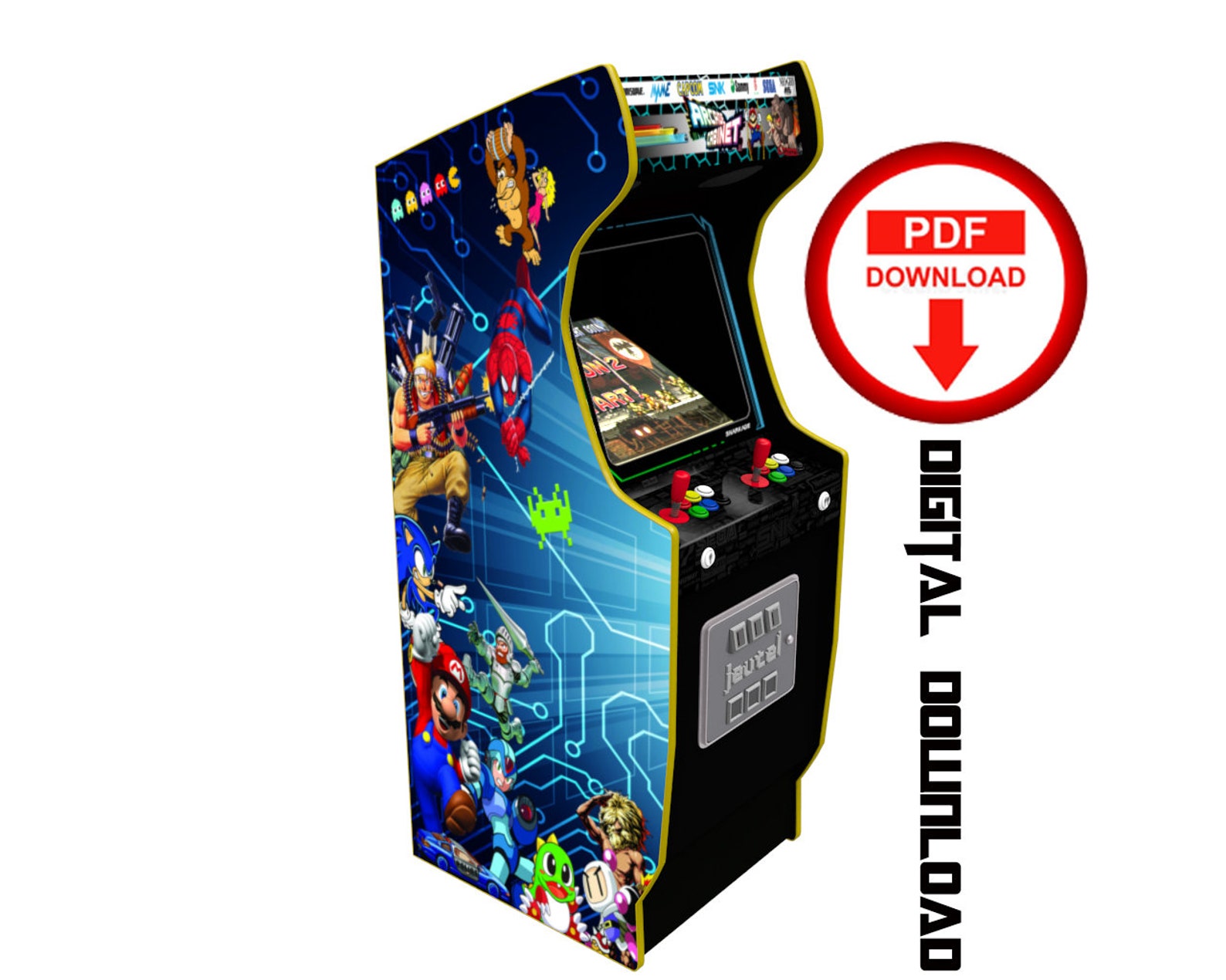 Multicade Arcade Machine Artwork Graphics Vinyl, Arcade
