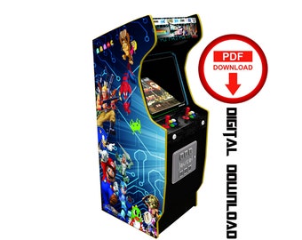 Multicade Arcade cabinet machine artwork graphics vinyl, arcade cabinet Graphics Artwork stickers decals