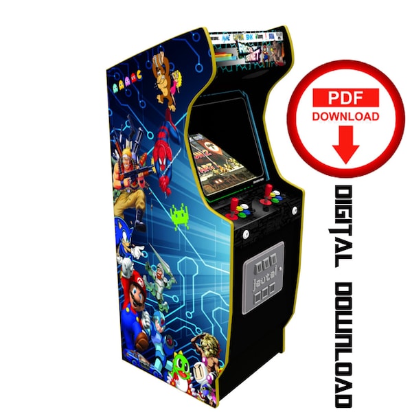 Multicade Arcade cabinet machine artwork graphics vinyl, arcade cabinet Graphics Artwork stickers decals