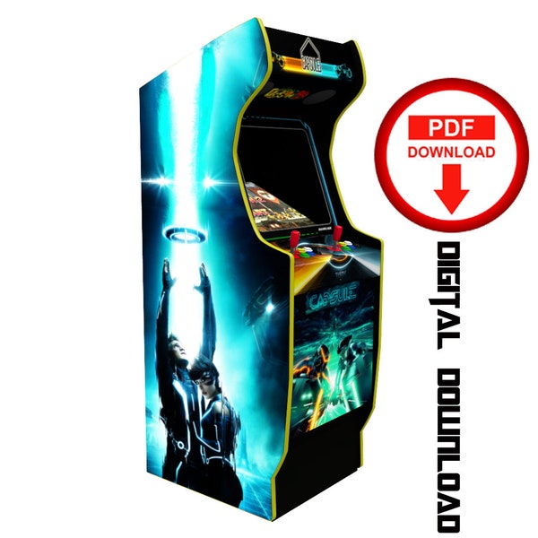 TRON Arcade cabinet machine artwork graphics vinyl, arcade cabinet Graphics Artwork stickers decals