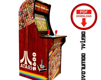 Grafica del cabinet Atari Arcade1up (download PDF)
