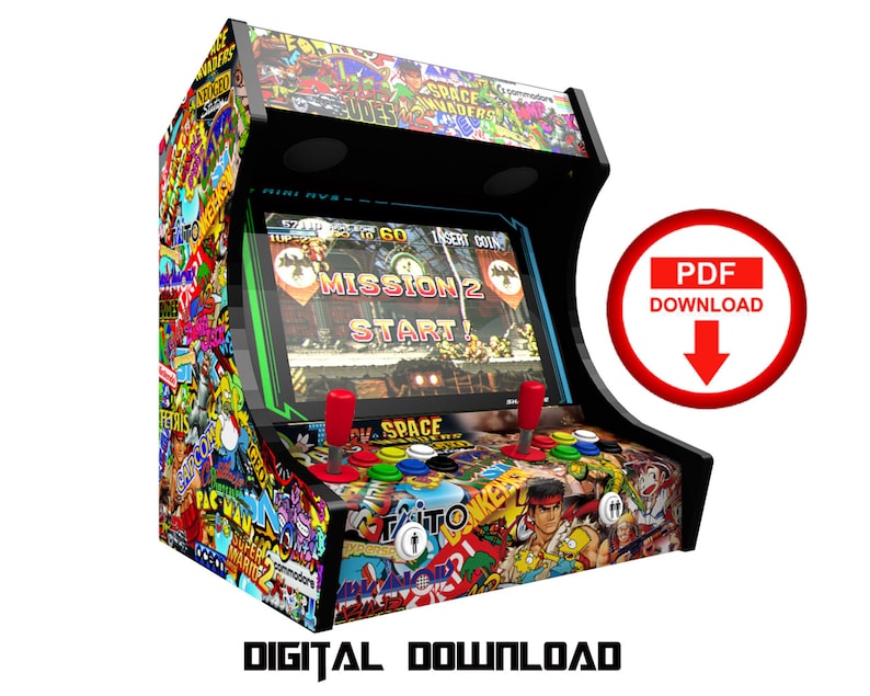 Stickerbomb Bartop Arcade Cabinet Artwork Graphics (digital Download ...