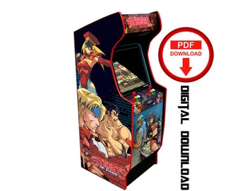 Streets of Rage Arcade Cabinet Artwork Graphics (Digital Download)