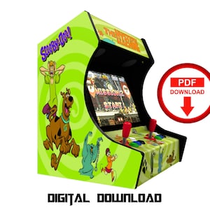 the mysteries machine bartop Arcade cabinet machine artwork graphics vinyl, arcade cabinet Graphics Artwork stickers decals