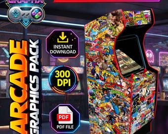 Stickerbomb Arcade Graphics Pack – Bartop Cabinet Artwork (Digital Download)
