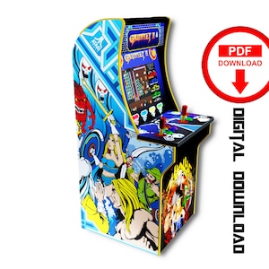 Gauntlet Arcade1up cabinet machine artwork graphics pdf download , arcade cabinet Graphics Artwork stickers decals