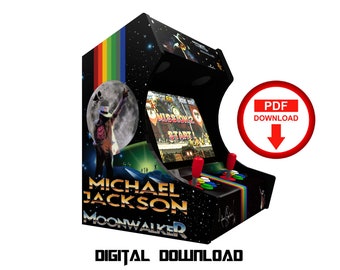 Moonwalker Bartop Arcade Cabinet Artwork Graphics (Digital Download)