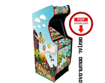 Caveman Ninja Arcade Cabinet Graphics, Stickers, Decals (Digital Download)