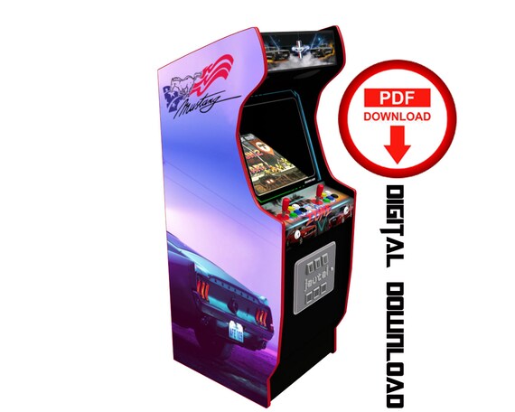 Stickers Ford Mustang Pour Borne D'arcade - Décor Rétro, Marque PM88, Fabriqué En France