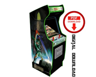 Zelda Arcade Cabinet Artwork, Graphics Stickers (Digital Download)