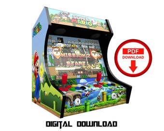 Mario Bros Arcade Cabinet Artwork, Bartop Graphics (PDF Download)