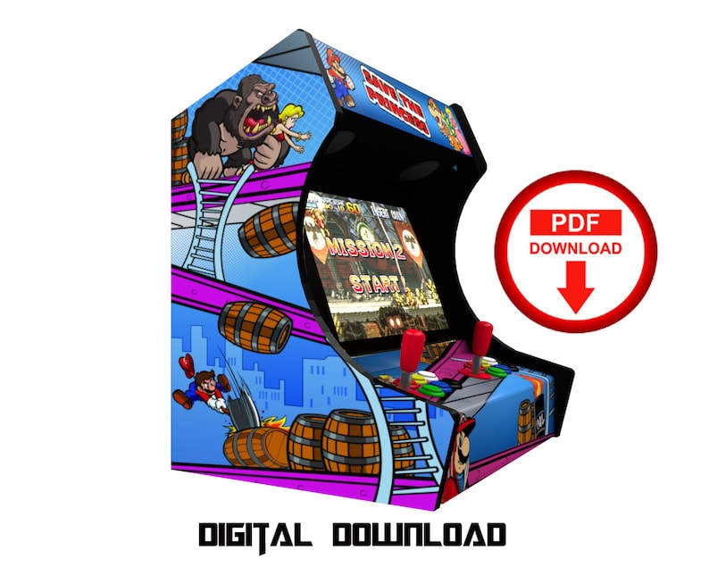 Donkey Kong Arcade Machine Artwork Graphics Vinyl Etsy Australia