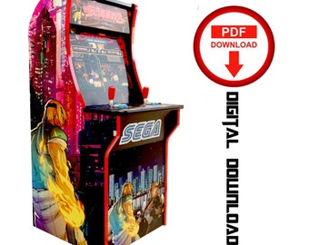 Street of Rage Arcade1up Cabinet Artwork Graphics (PDF Download)