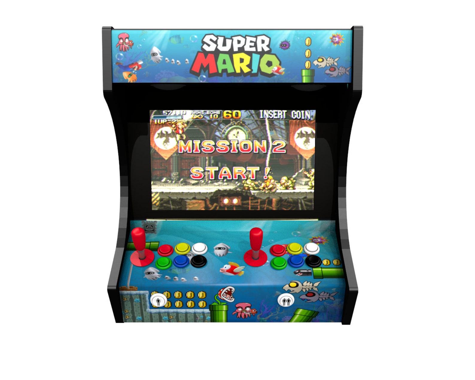 Mario bros modelo 3 Arcade cabinet machine artwork gráficos vinilo ...