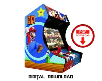 Mario vs Sonic Arcade Cabinet Artwork, Bartop Graphics (Digital Download)