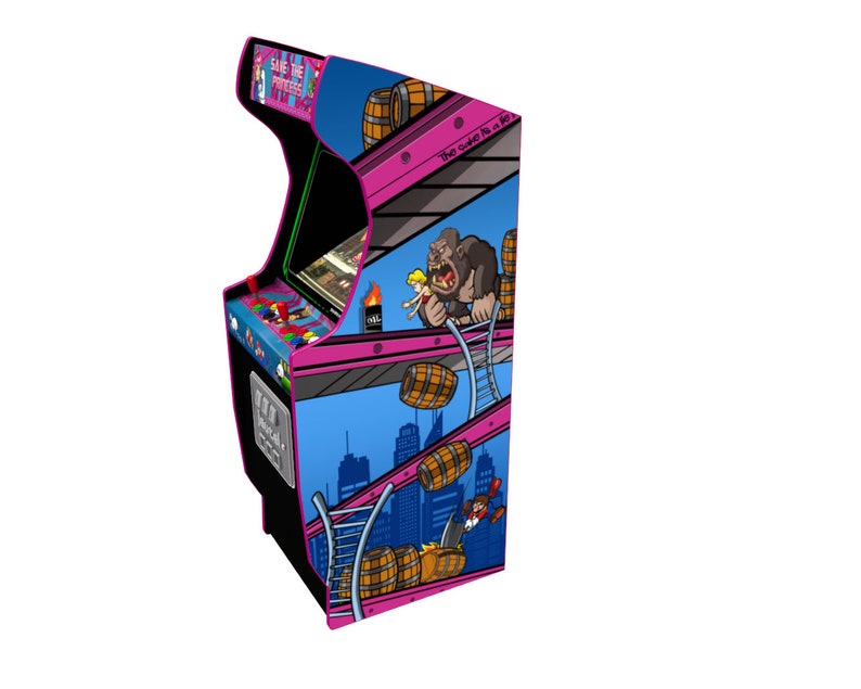 Donkey Kong Arcade Machine Artwork Graphics Vinyl Etsy