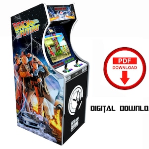 Ritorno al futuro Arcade cabinet machine artwork grafica vinile, arcade cabinet Grafica Artwork adesivi decalcomanie