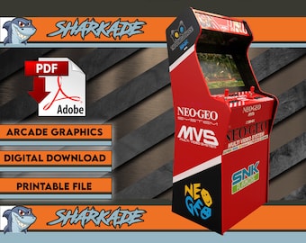 Neogeo Micro Center Arcade Cabinet Graphics Artwork (PDF Download)