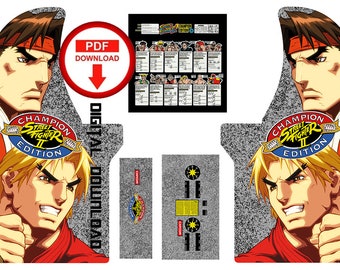 Street Fighter Arcade Cabinet Artwork Graphics (PDF Download)