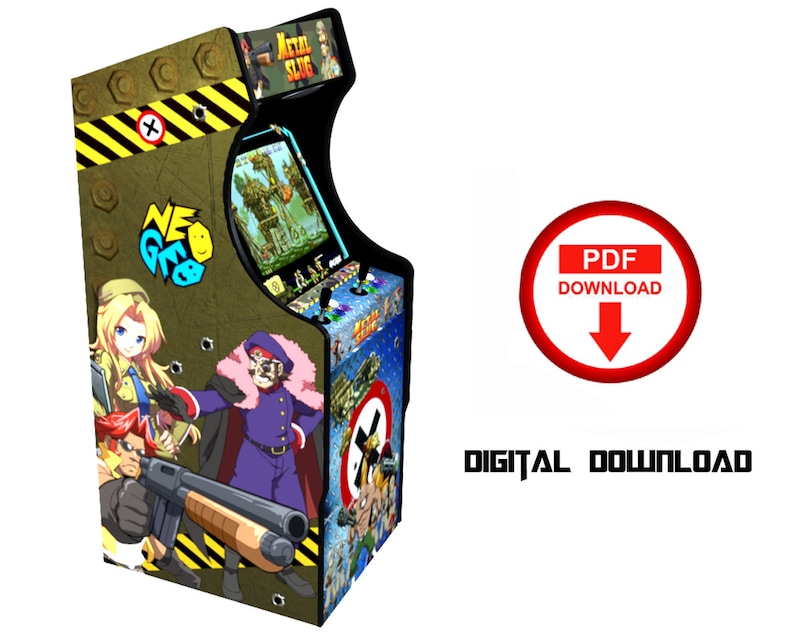 Metal Slug Arcade Cabinet Machine Artwork Graphics Vinyl, Arcade ...