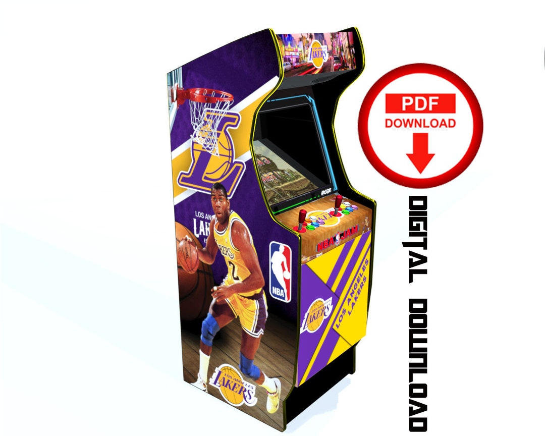 Los Angeles Lakers Arcade Machine Artwork Graphics Vinyl