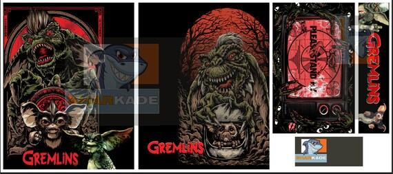 Stickers Bartop Gremlins - Autocollant Pour Borne D'arcade - PM88 - Fabriqué En France