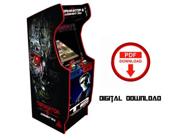 Terminator Arcade Cabinet Artwork Graphics, Taito Model (Digital File Download)