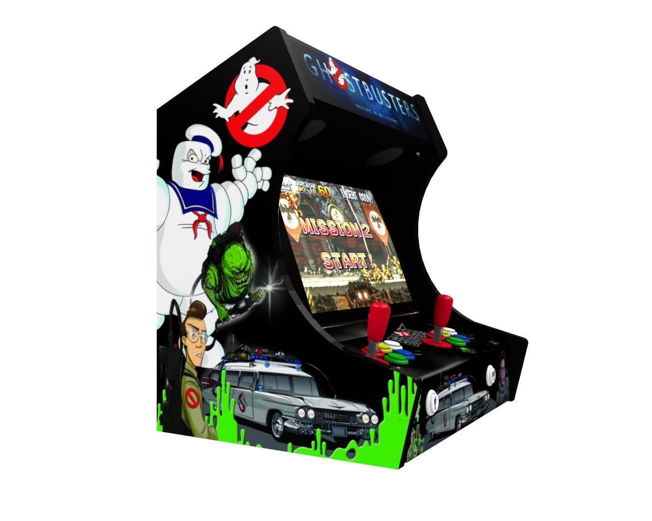 Ghostbusters Arcade gabinete máquina de arte gráficos vinilo | Etsy
