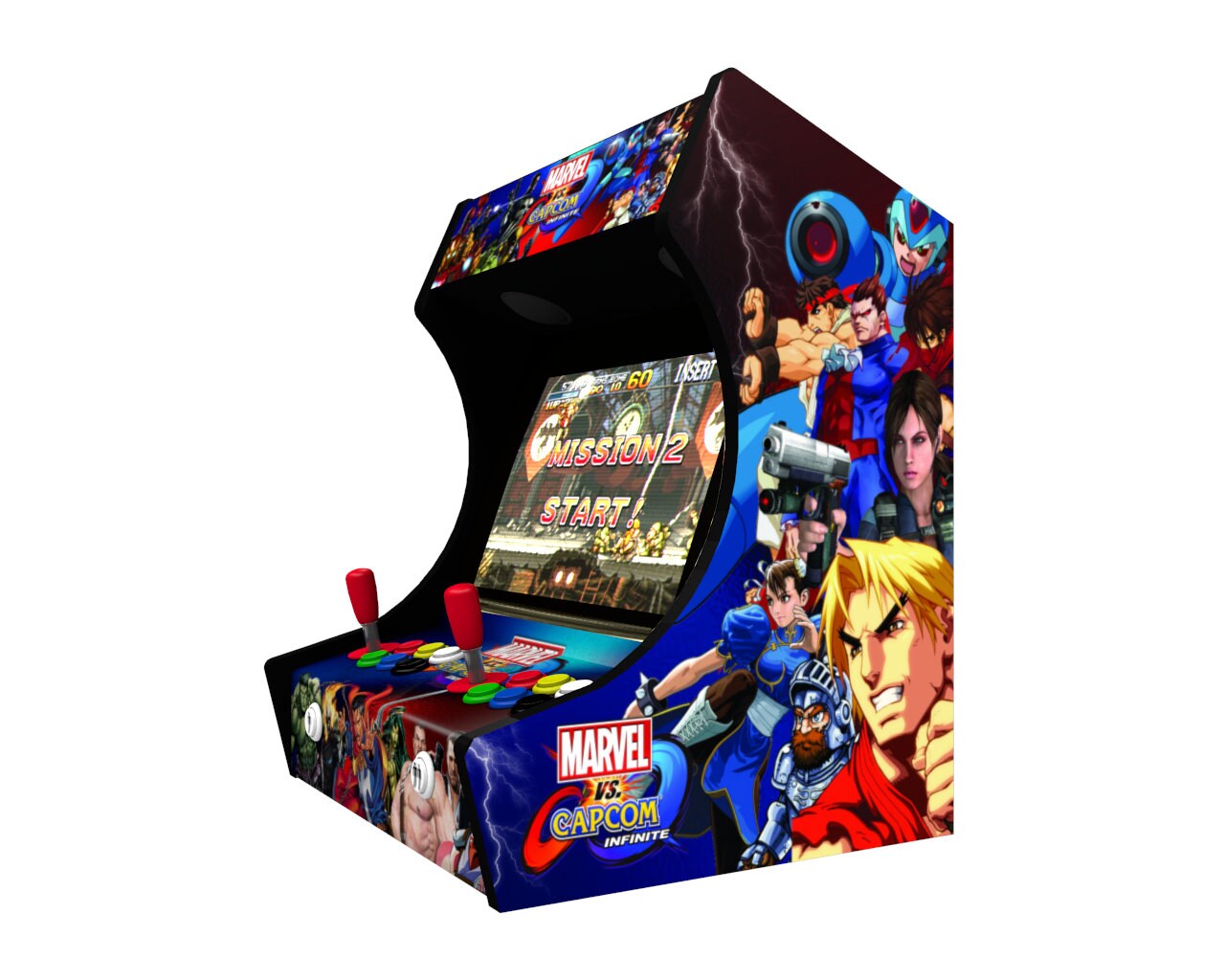 Marvel vs capcom Arcade máquina de arte gráficos vinilo | Etsy